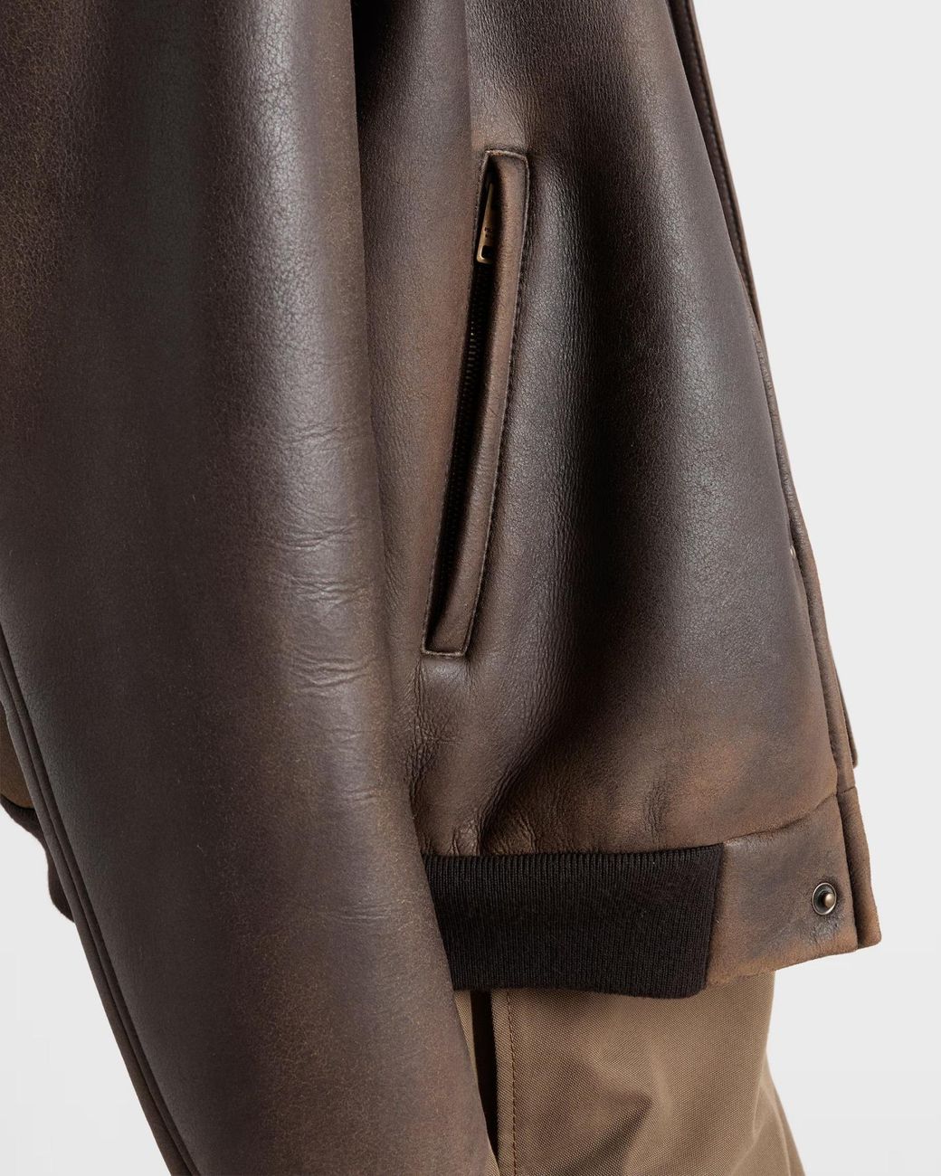 Prada Black Shearling Bomber Jacket for men