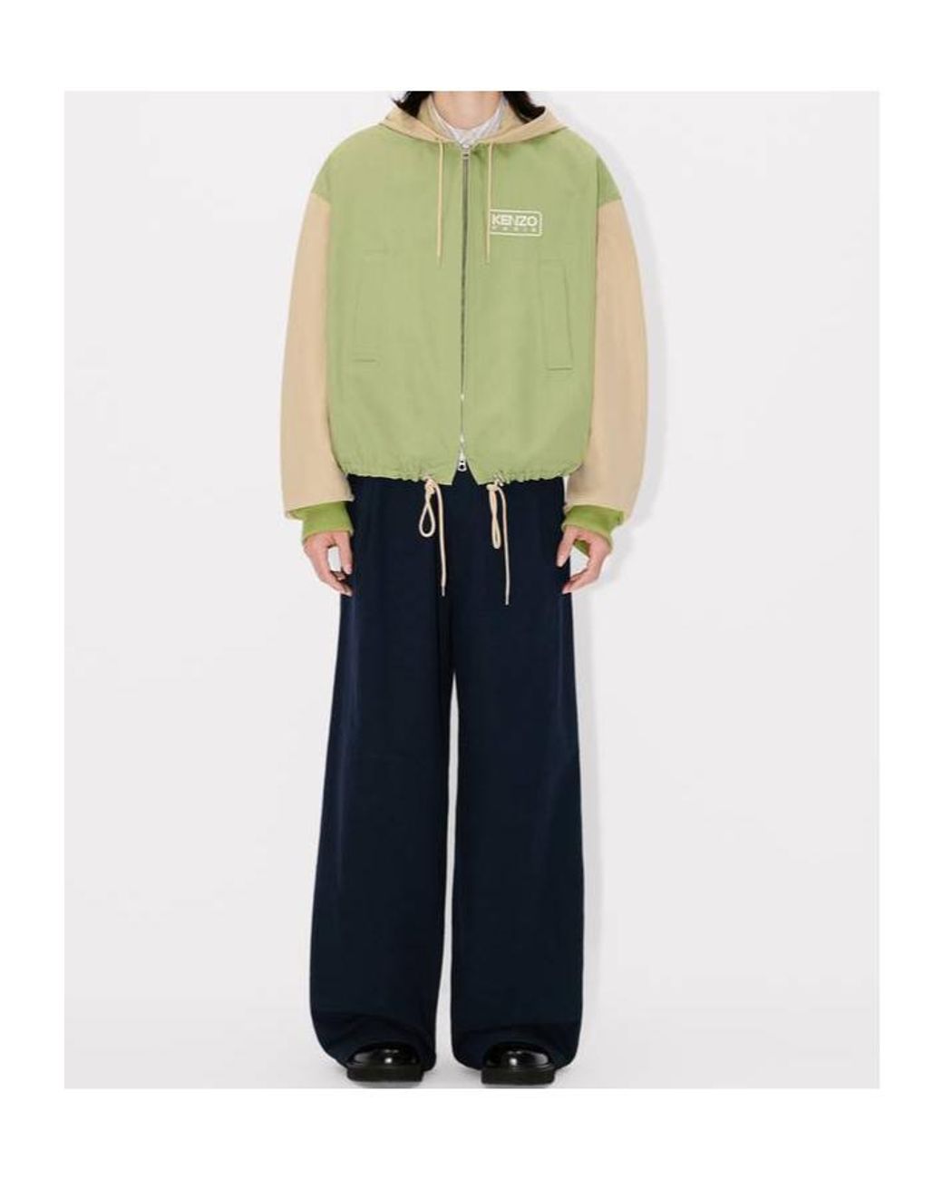 KENZO Green Hooded Parka for men