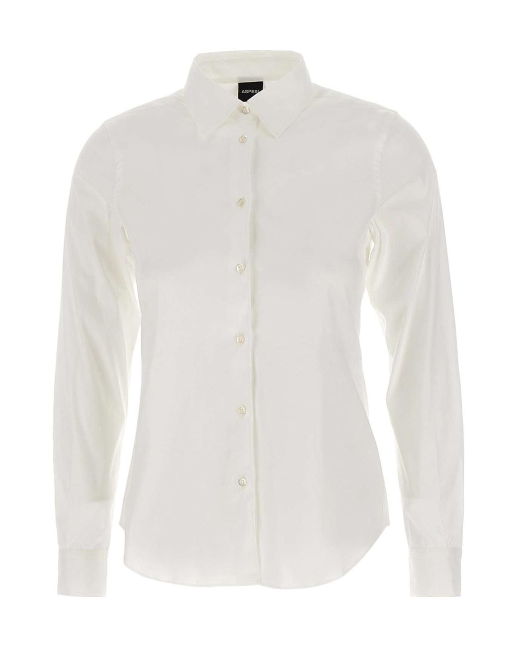 Aspesi White Buttoned Long-Sleeved Shirt