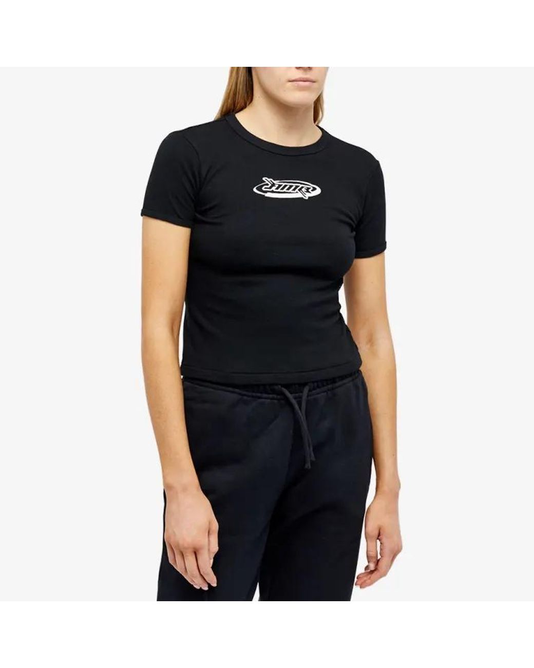 Ambush Black Short-Sleeved Crewneck T-Shirt