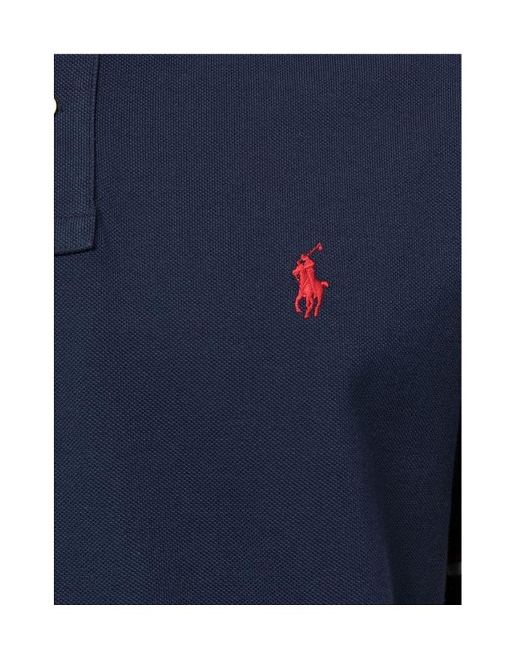 Ralph Lauren Blue Polo Tipped Short Sleeve Polo Shirt for men