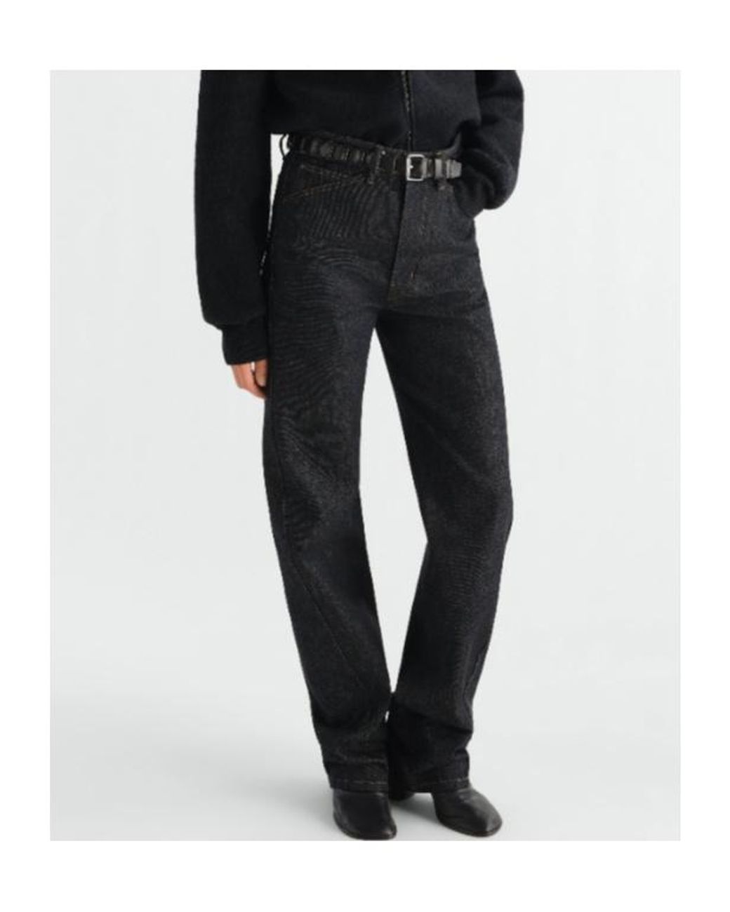 Lemaire Black Five Pockets Twisted Pants