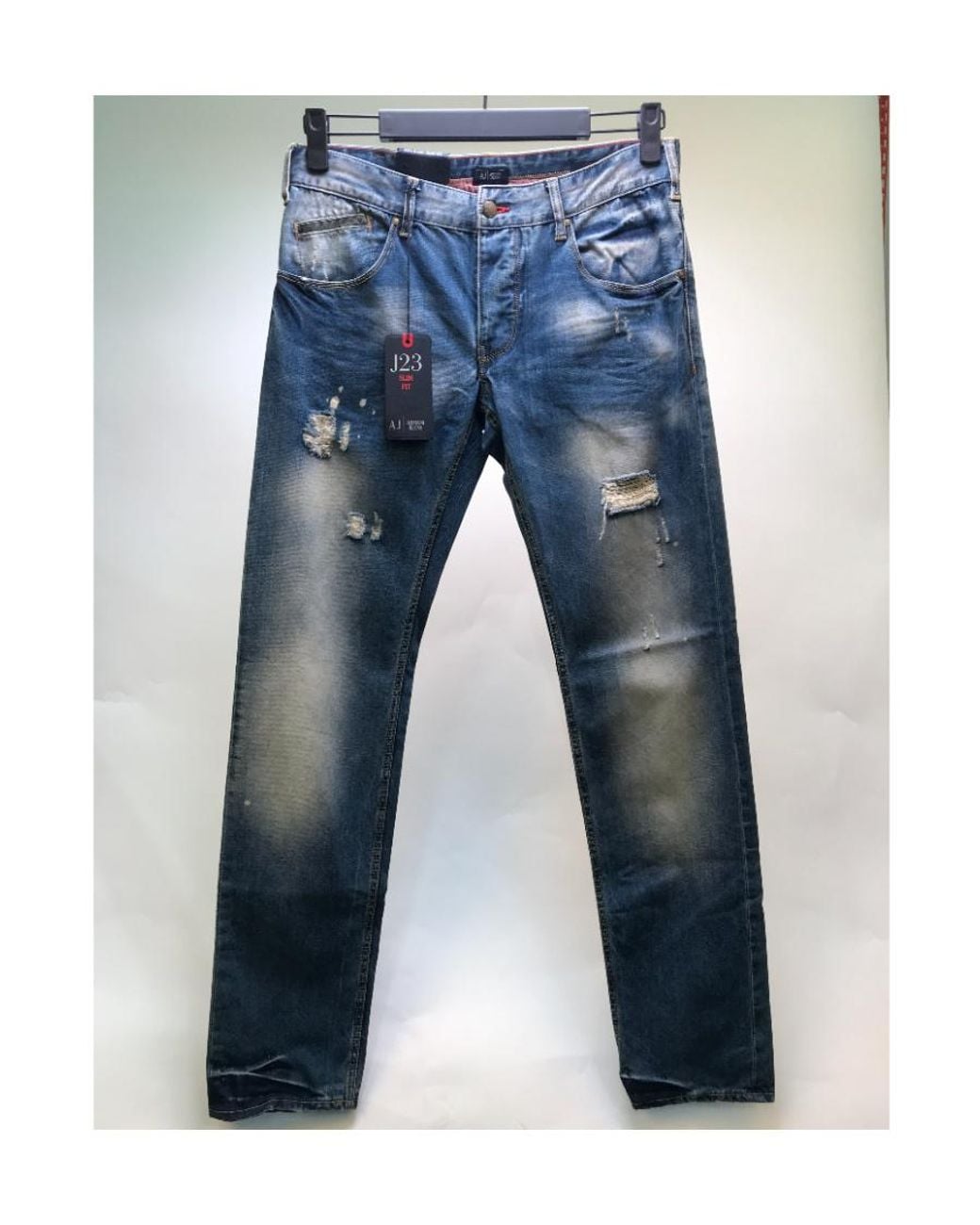 Armani Jeans Blue Logo Details Jeans for men