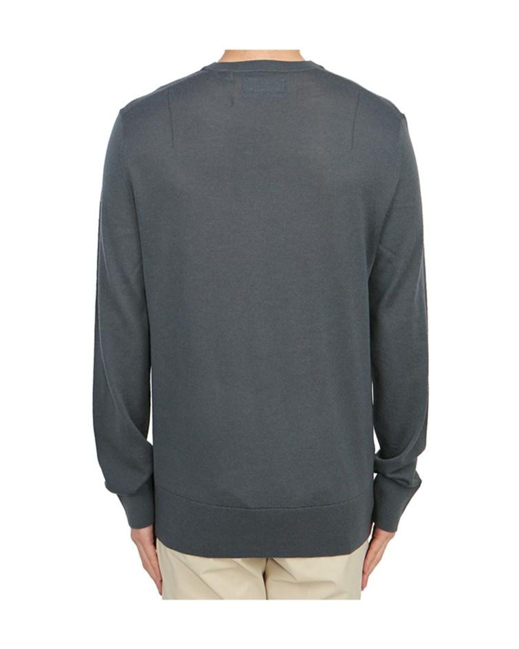 AllSaints Gray Crew Neck Sweater for men