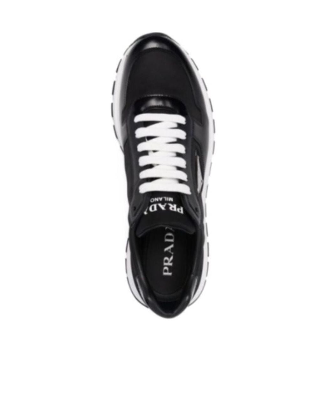 Prada Black Prax01 Logo Casual Sneakers for men