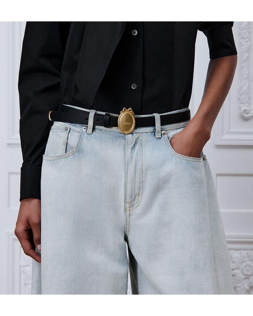 Dior Black Médaillon Belt