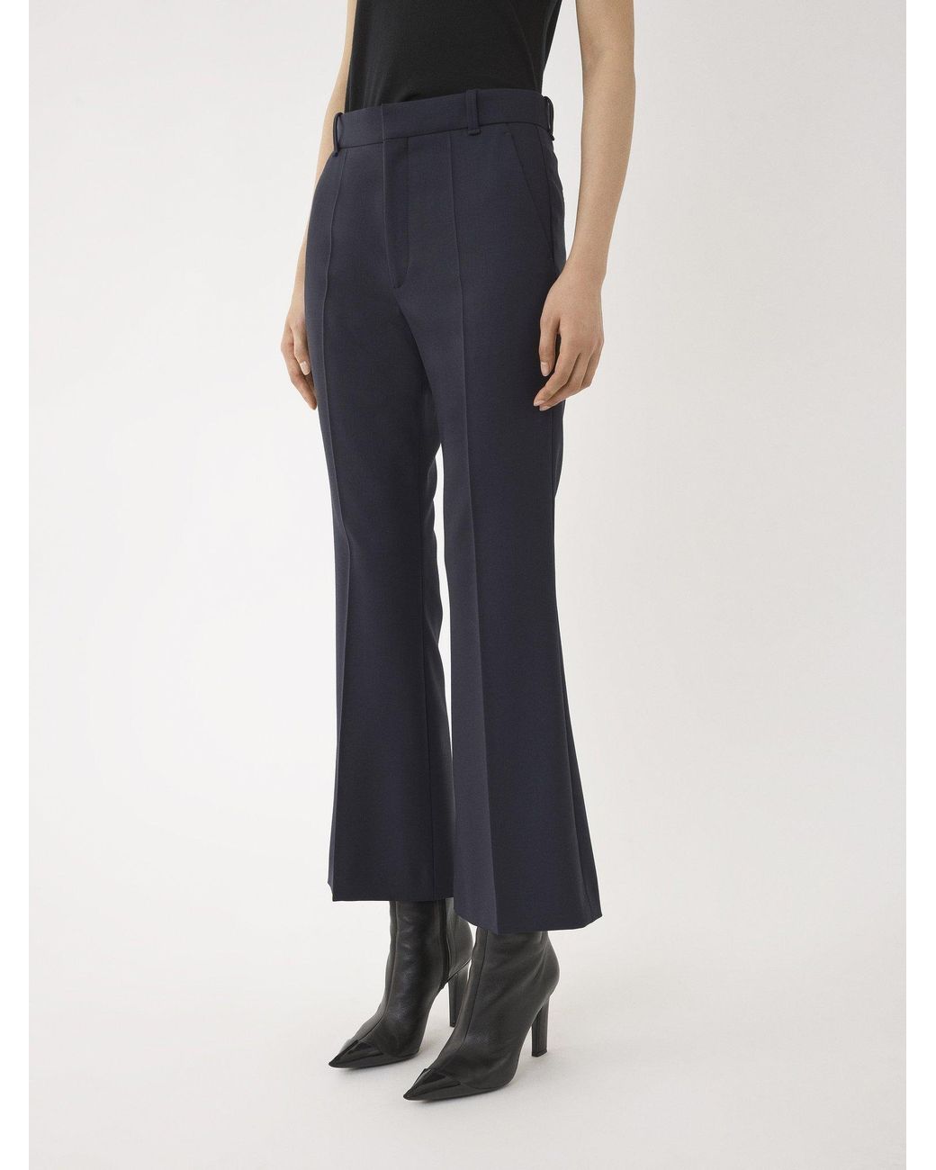 Chloé Blue Chloé Cropped Bootcut Trousers