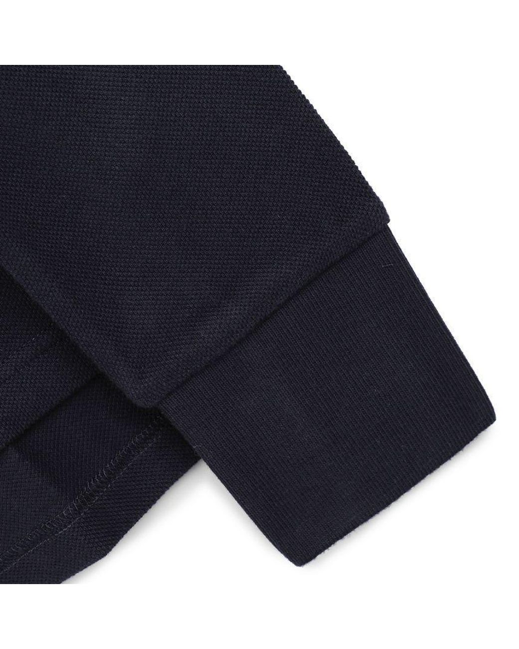 Thom Browne Blue Long-Sleeved Knitted Polo Shirt