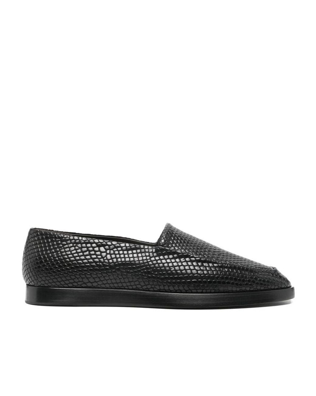 Fear Of God Black Embossed Slip-On Loafers for men