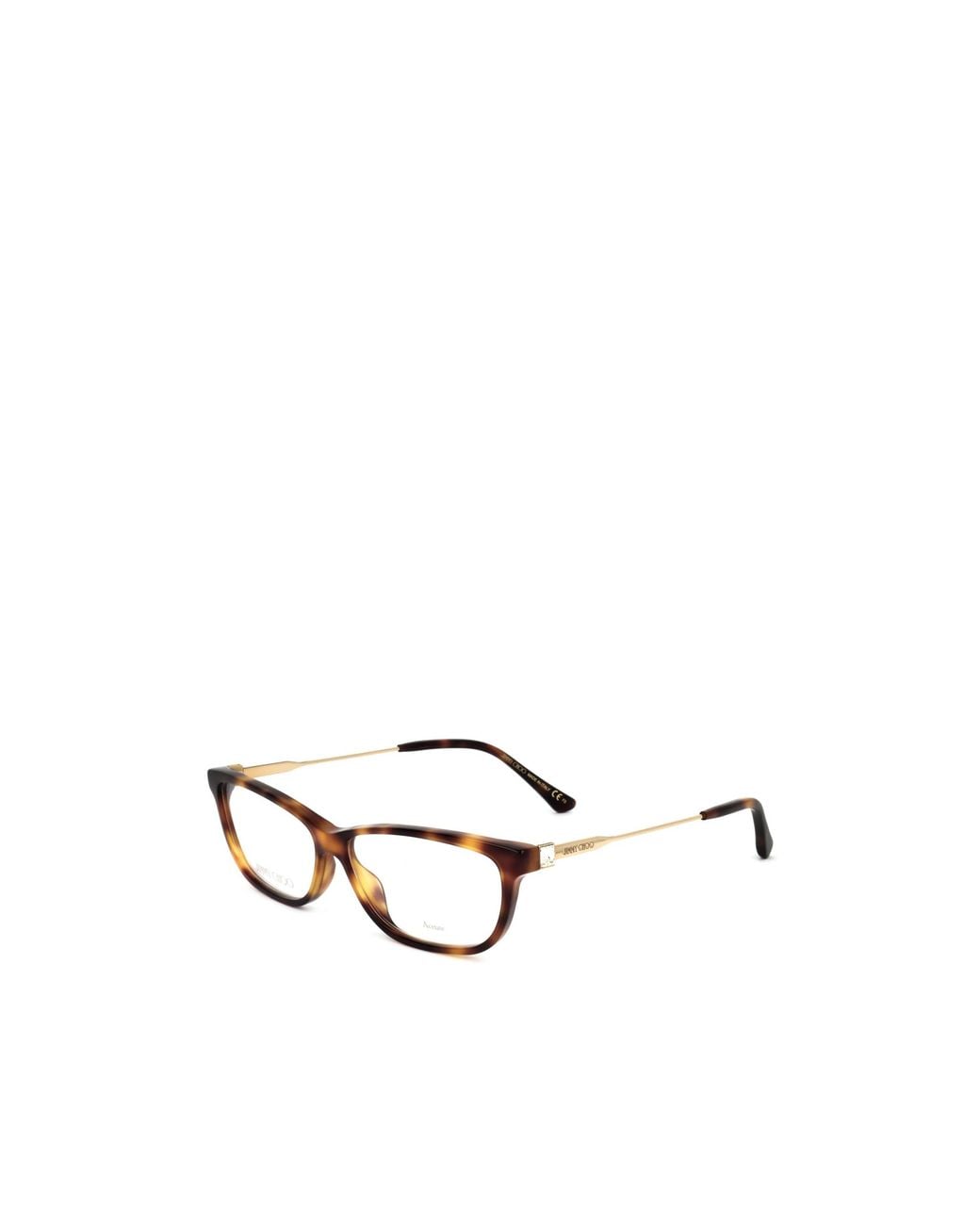 Jimmy Choo White Eyewear Rectangular Frame Glasses