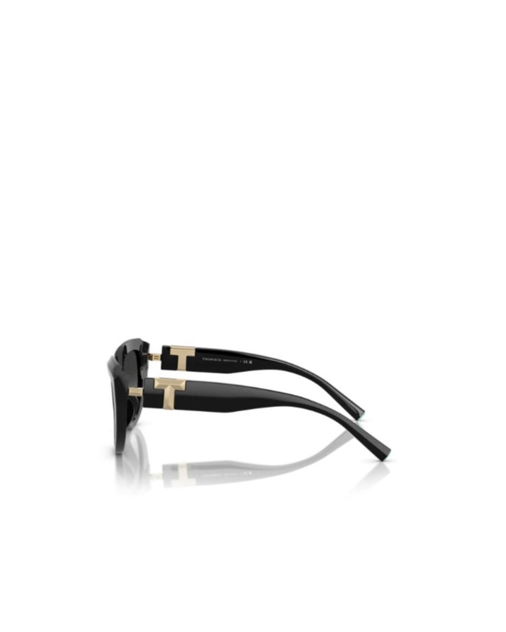 Tiffany & Co White Logo-Plaque Sunglasses