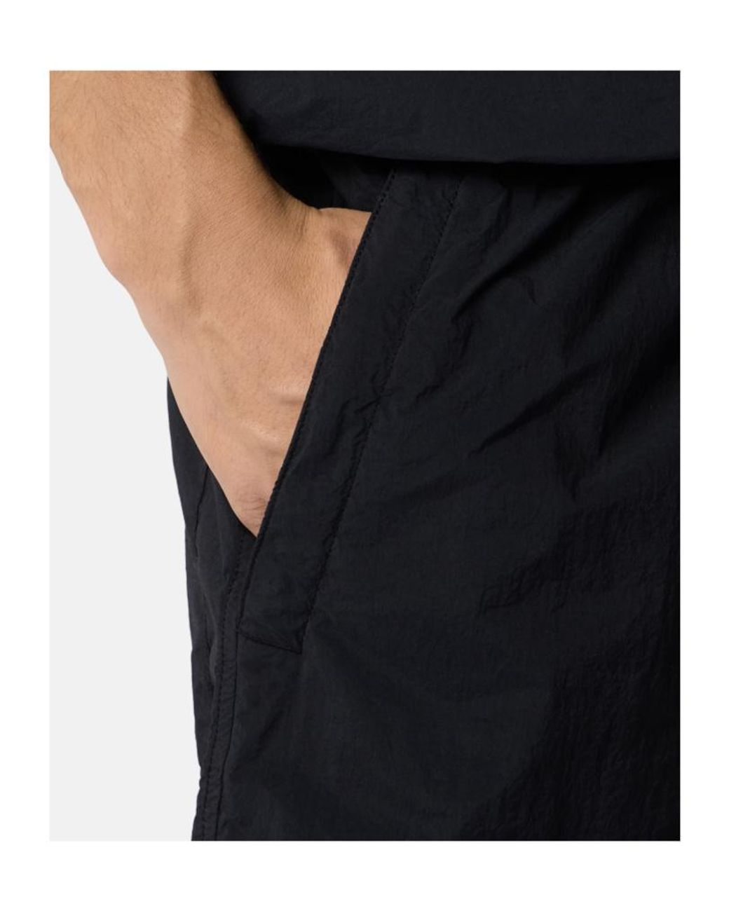 Stone Island Black Elasticated Pocket Shorts for men