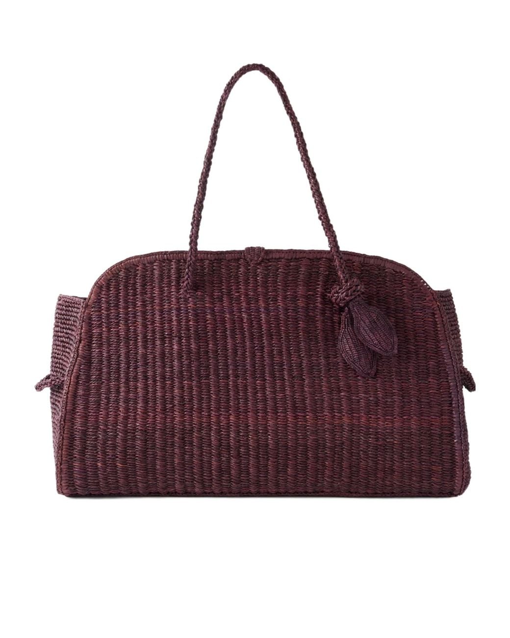 Jacquemus Purple Woven Top Handle Shoulder Bag