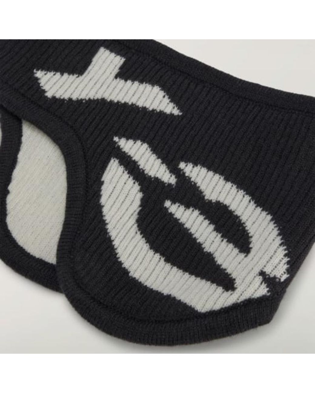 Y-3 Black X Yohji Yamamoto Logo-Intarsia Ribbed Headband for men