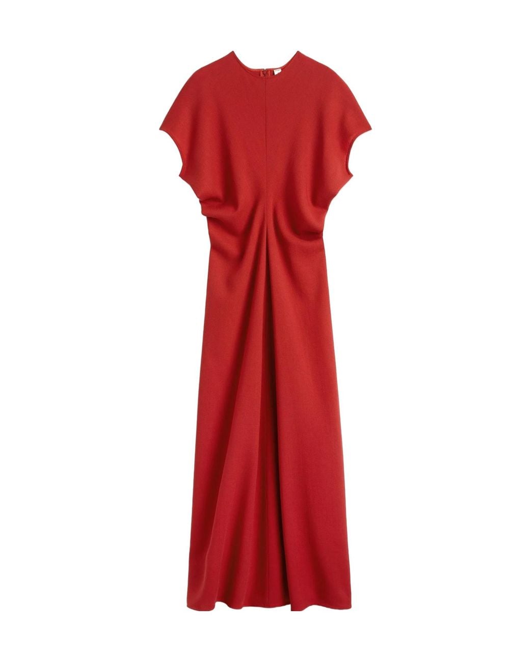 Totême Red Totême Slouched-Waist Crewneck Dress