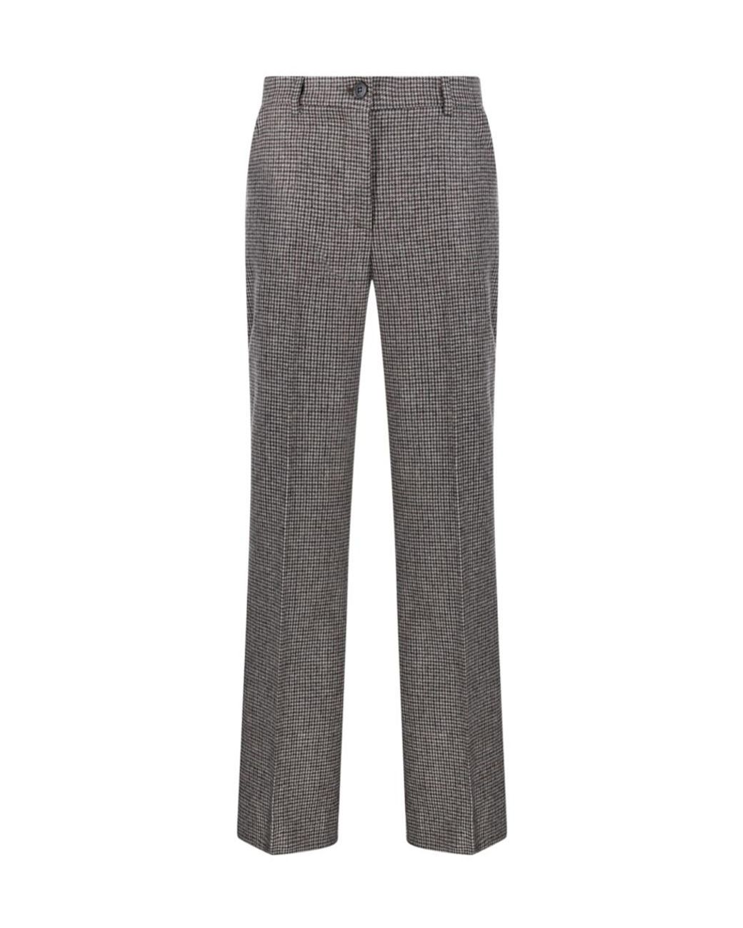 P.A.R.O.S.H. Gray Checked Trousers