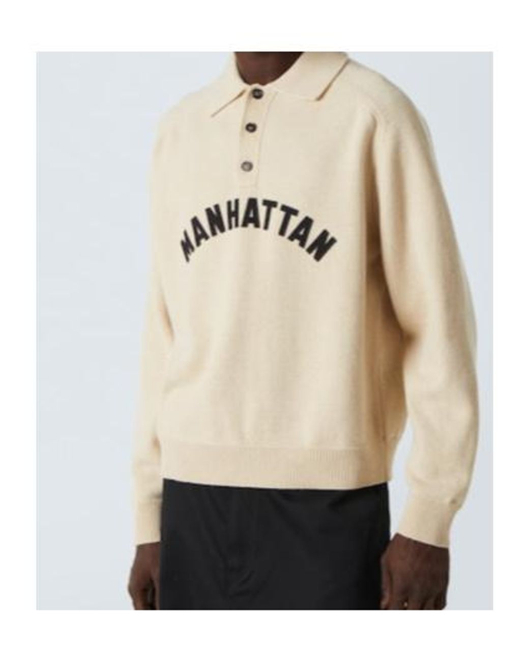 Bode Natural Polo Sweater for men