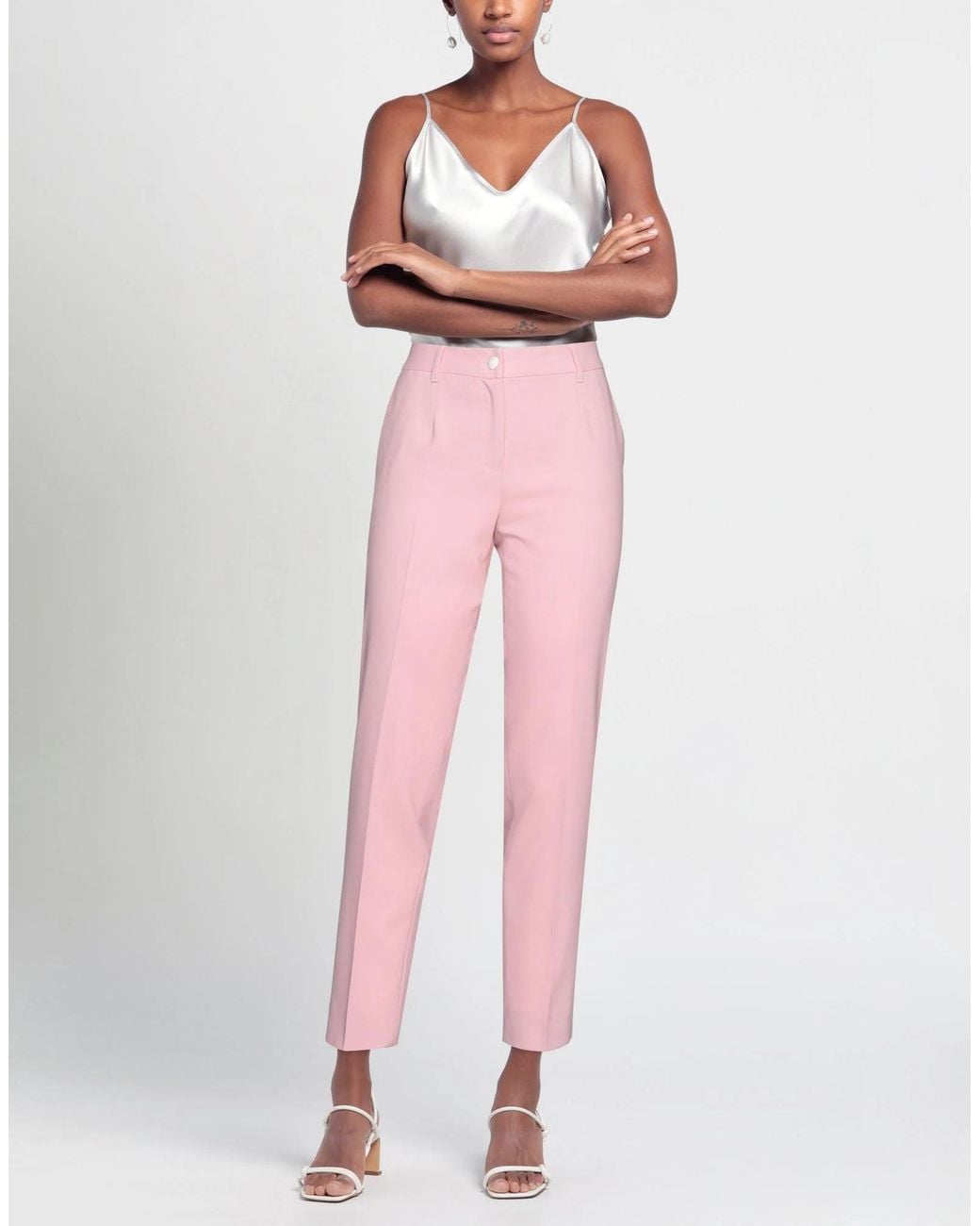 Dolce & Gabbana Pink Formal Trousers