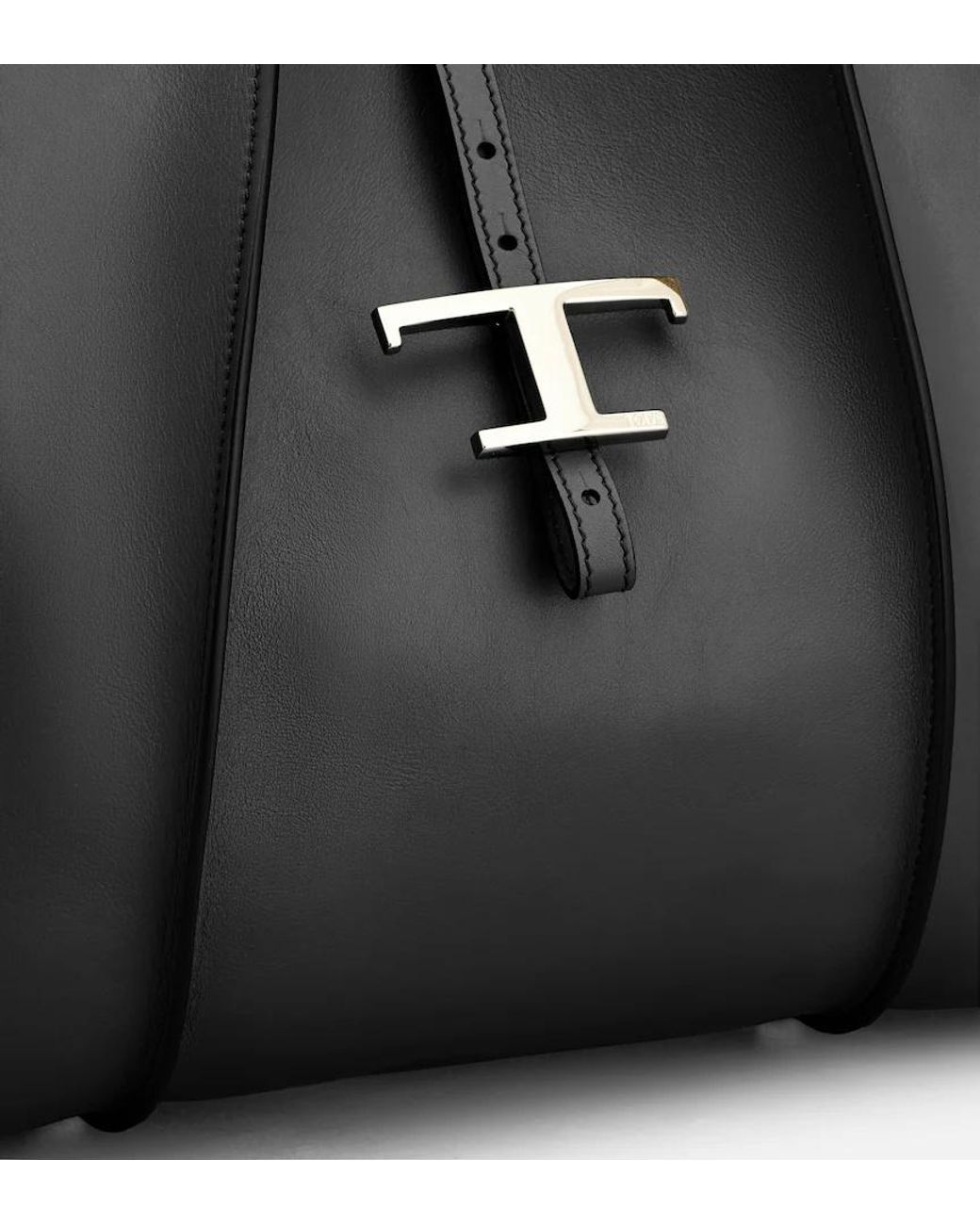 Tod's Black T Timeless Shopping Bag