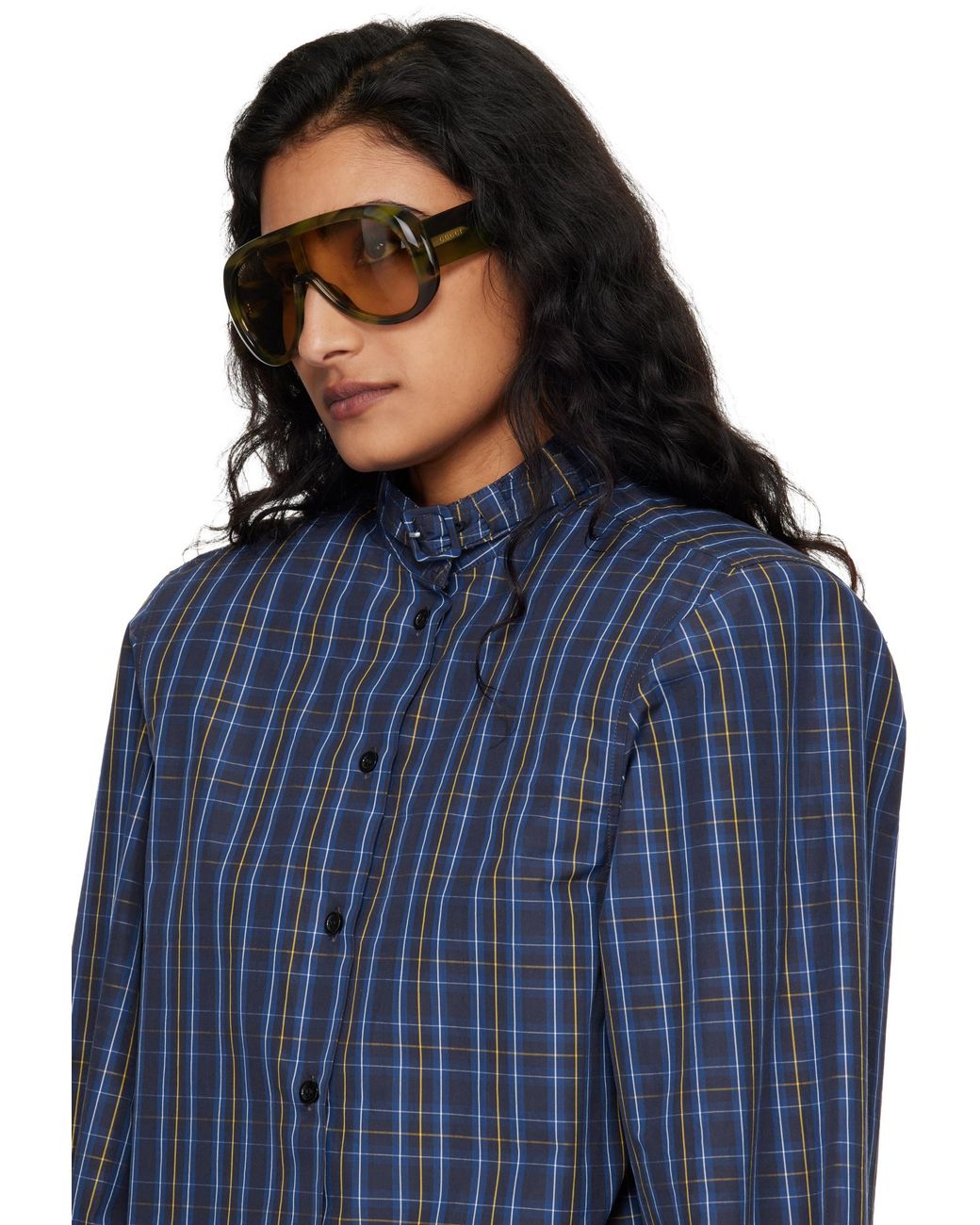 Gucci Green Eyewear Navigator Frame Sunglasses for men