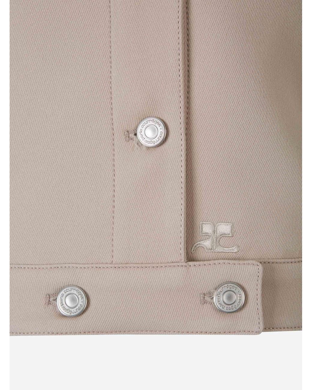 Courreges Natural Trucker Button-Fastening Twill Jacket