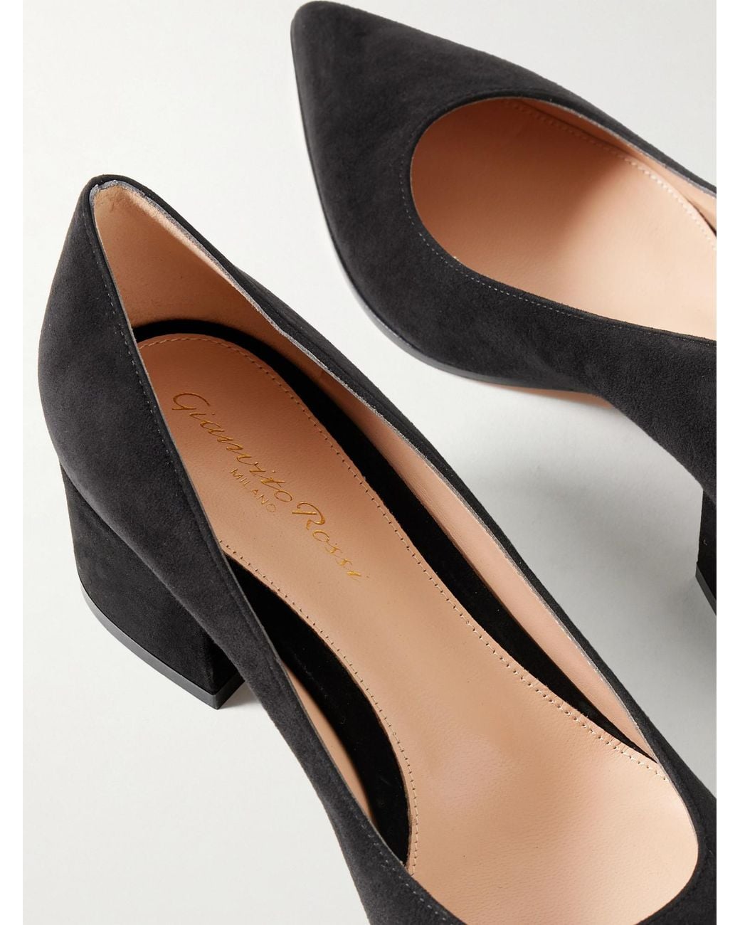 Gianvito Rossi Black Suede Pumps