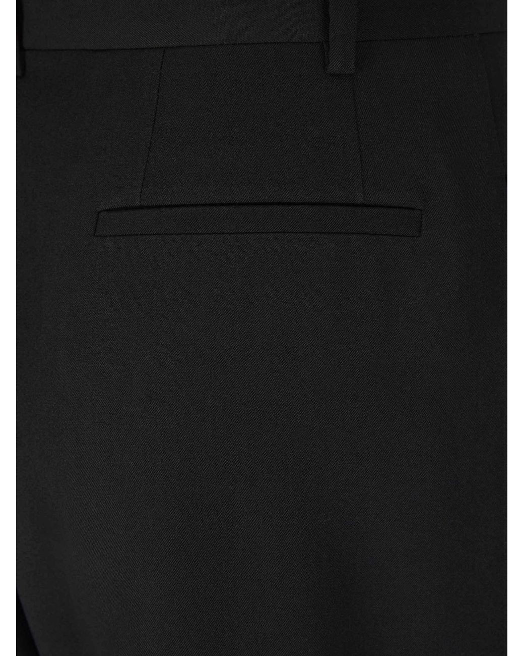 The Row Black Straight-Leg Pleat-Detailed Pants