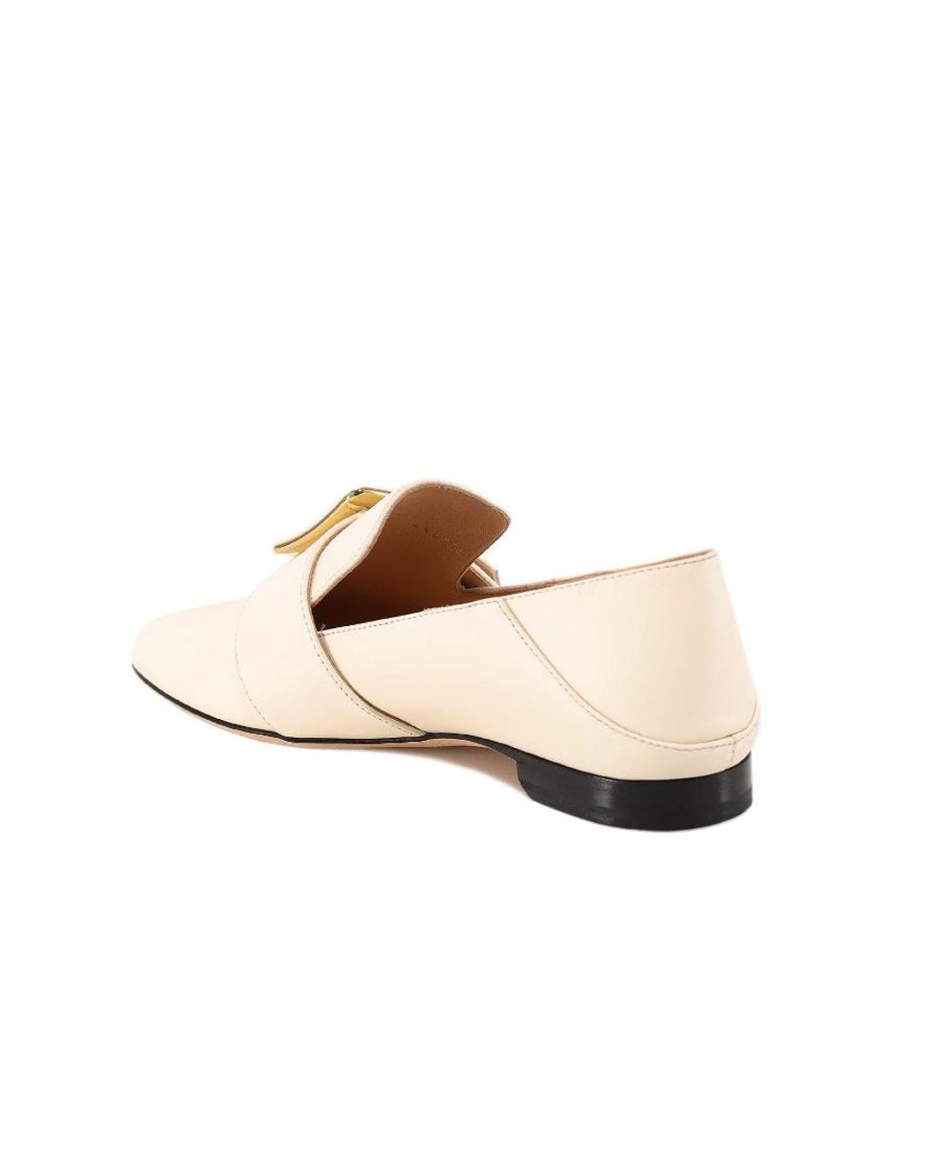 Bally White Buckle-Detail Loafers