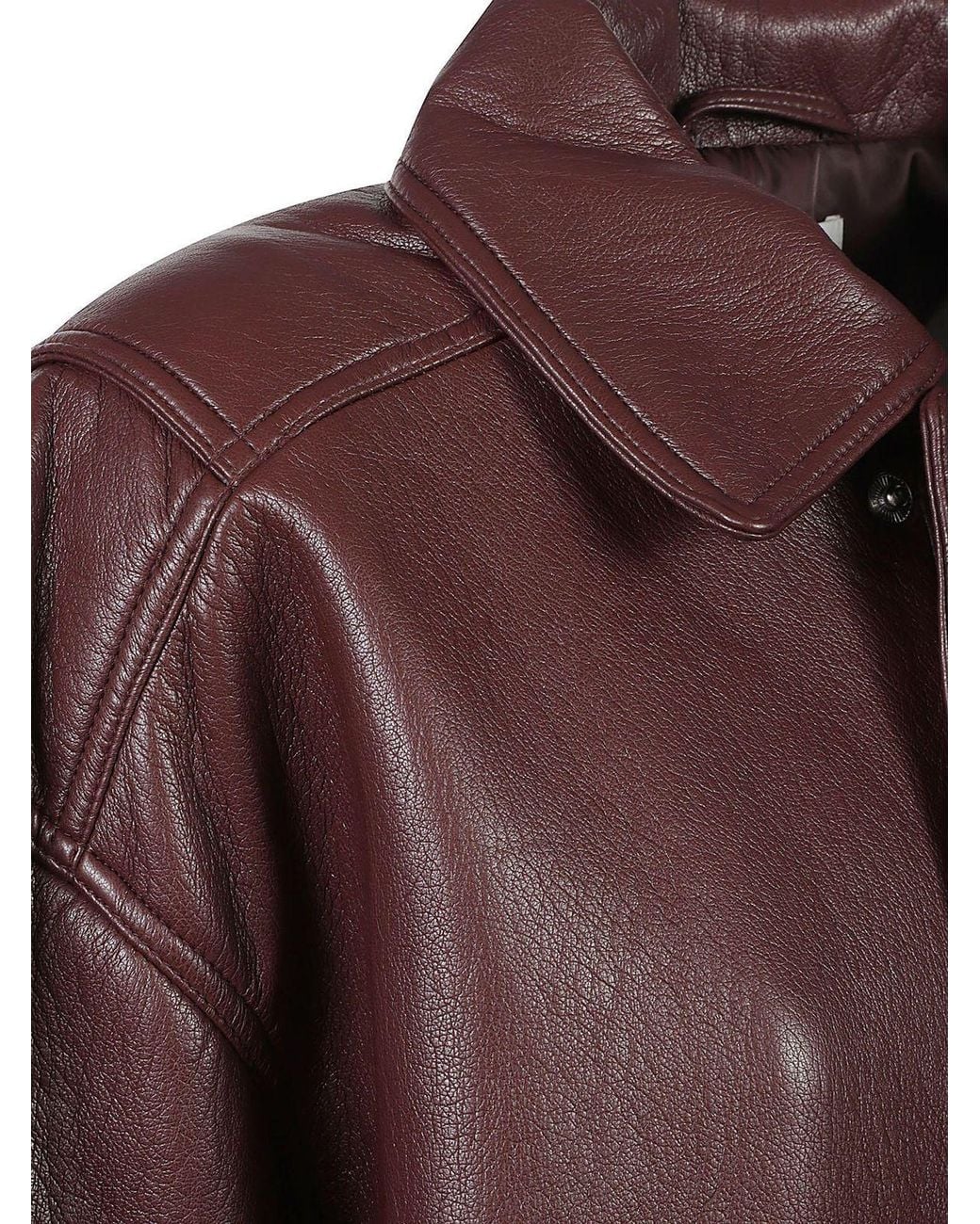 Agolde Purple Collared Bomber Jacket