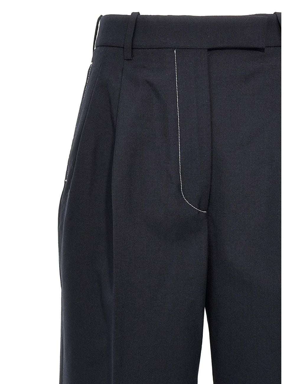Thom Browne Blue Wide Leg Pants