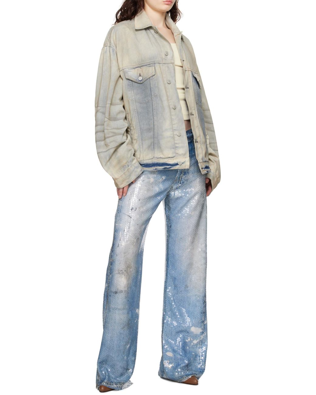 Acne Blue Oversized Fit Denim Jacket for men