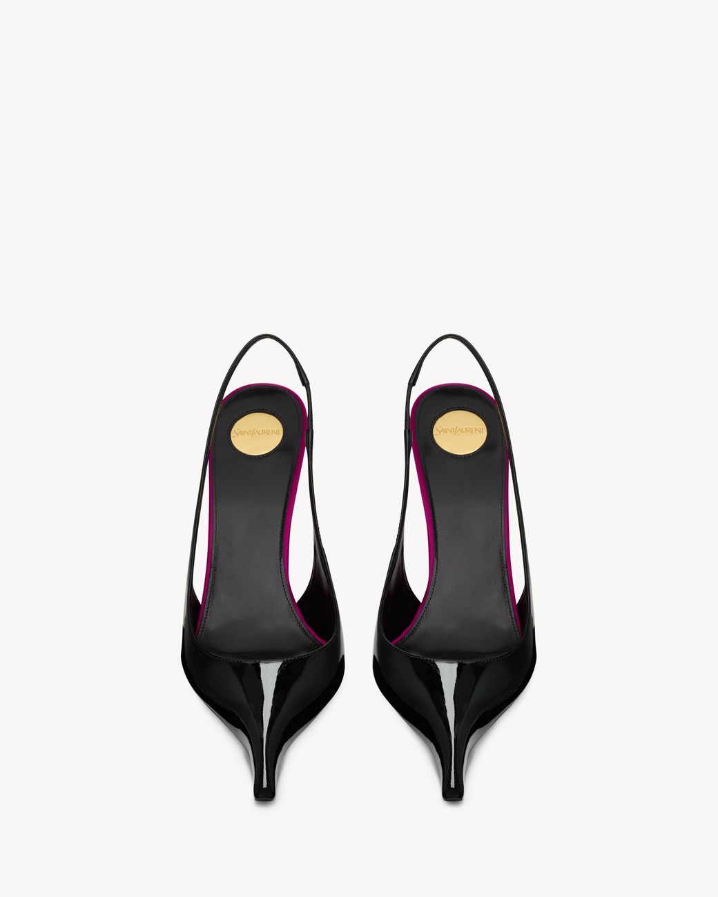 Saint Laurent Black Amalia Slingback Pump