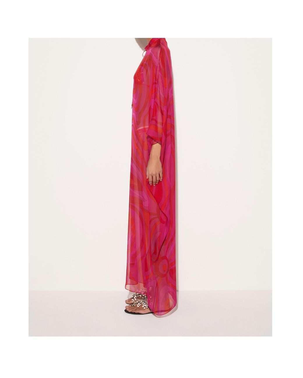 Emilio Pucci Pink Marmo-Print Kaftan