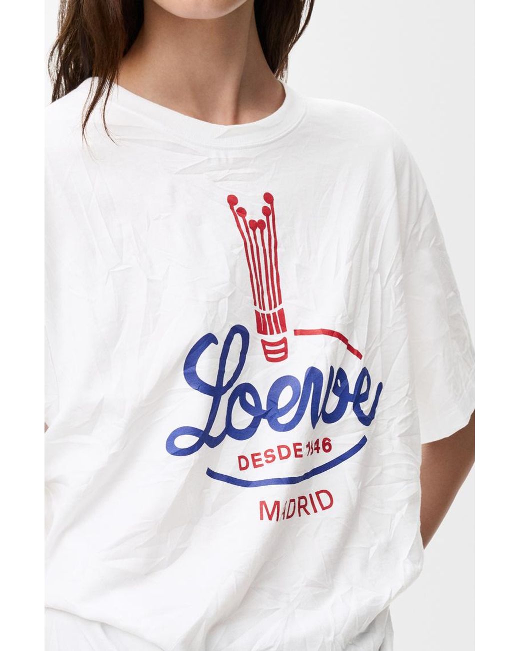Loewe Gray Graphic-Print Crewneck T-Shirt