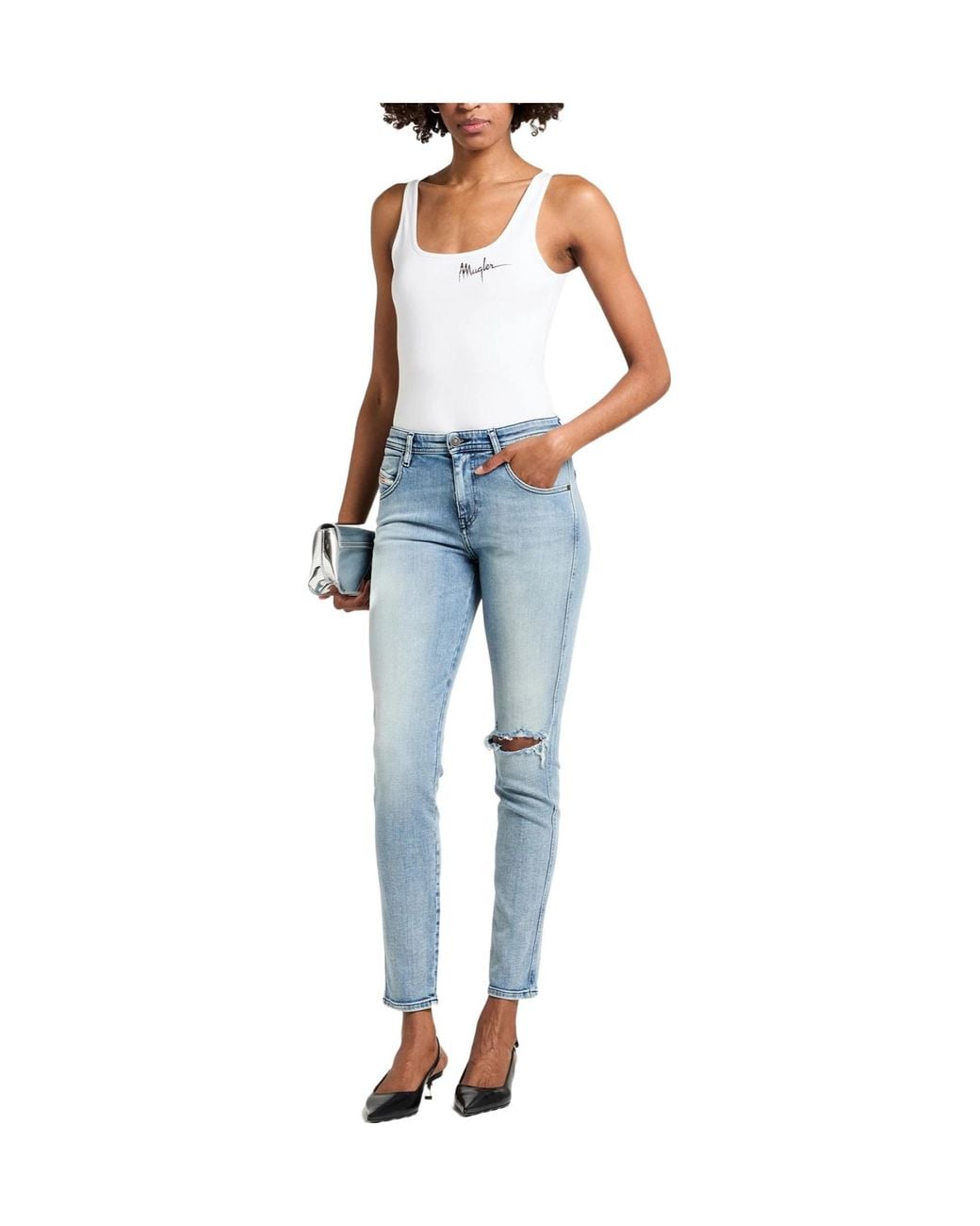 DIESEL Blue Stretch Denim Jeans