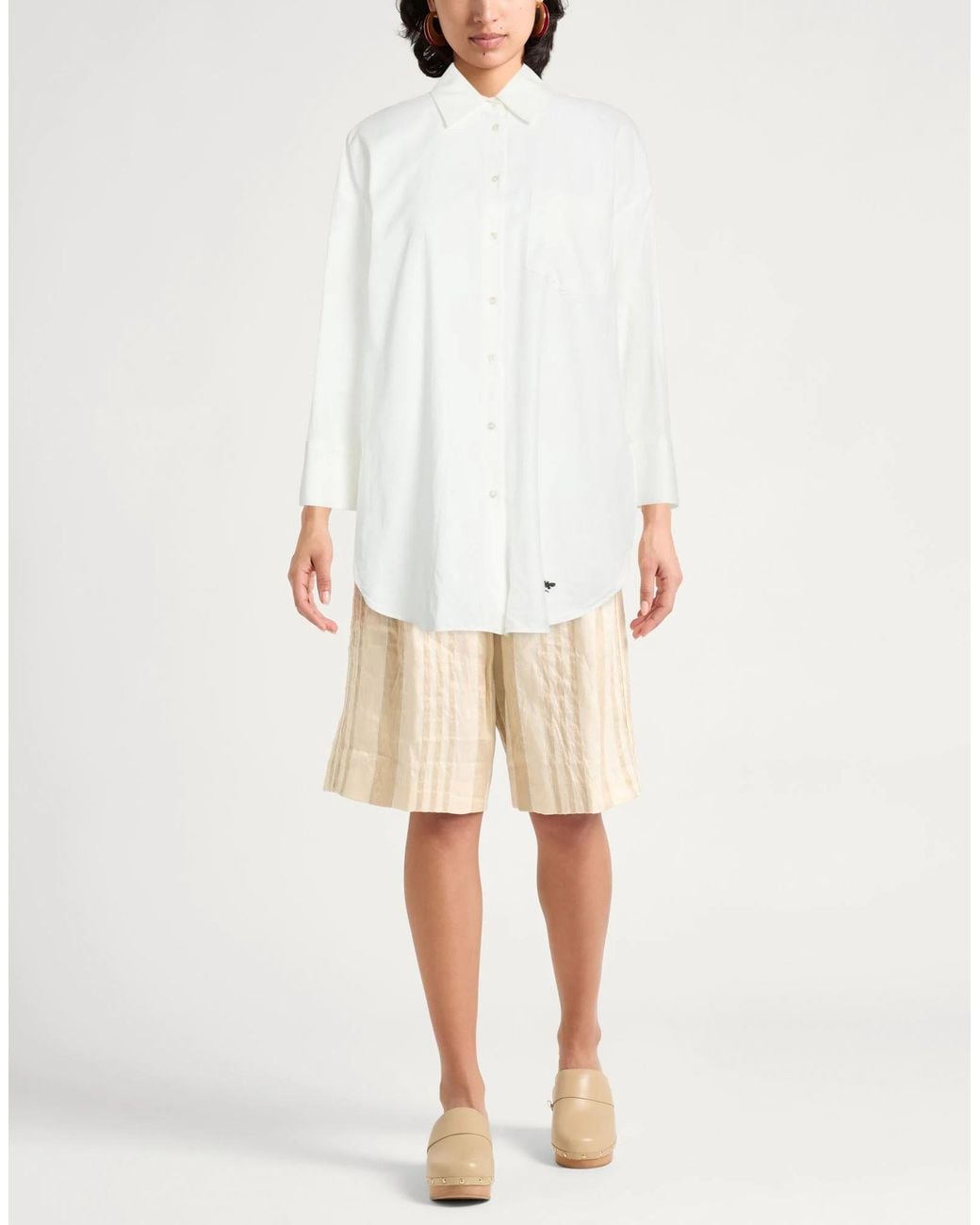 Weekend by Maxmara White Solid Colour Shirts Blouses