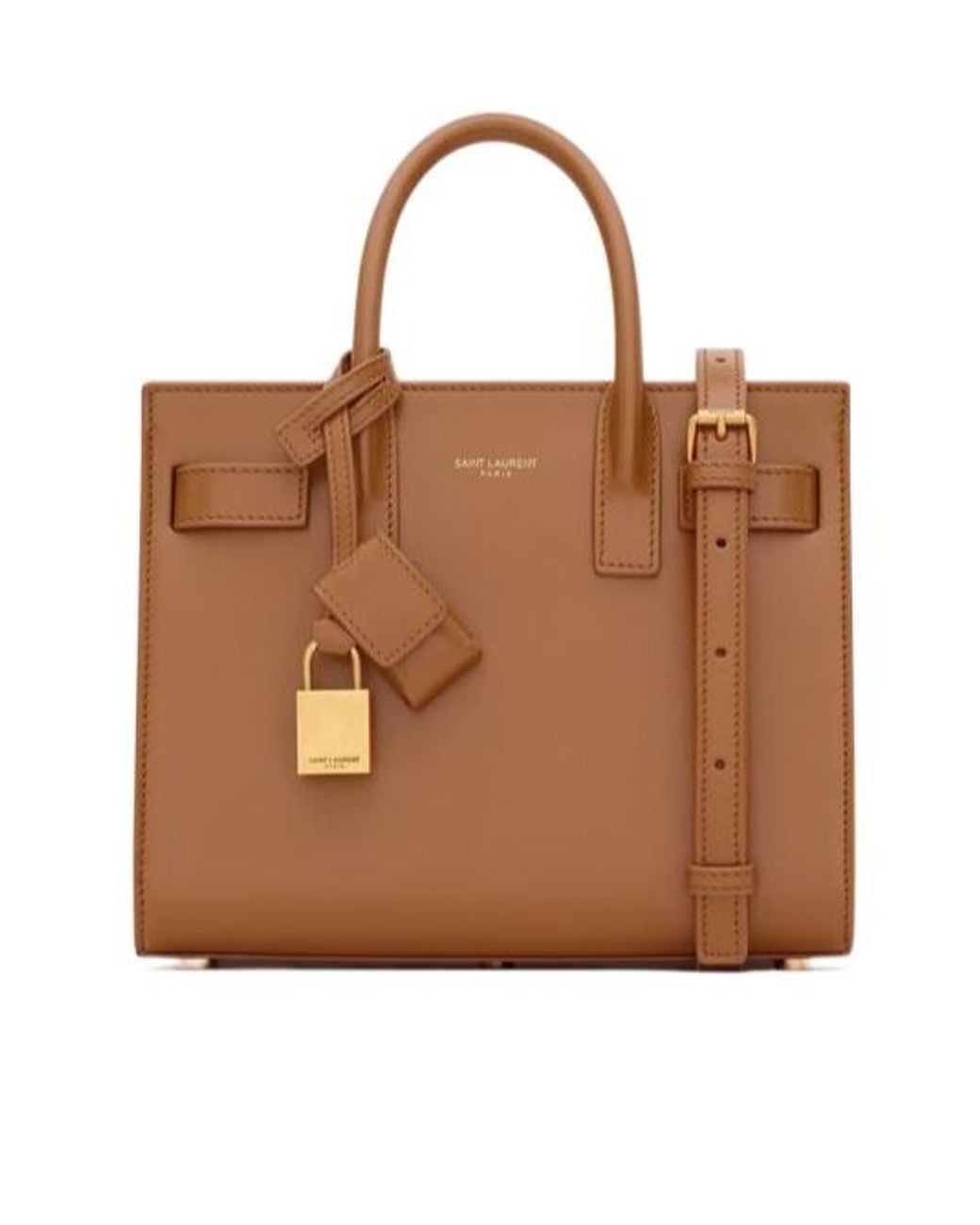 Saint Laurent Brown Sac De Jour Nano Tote Bag
