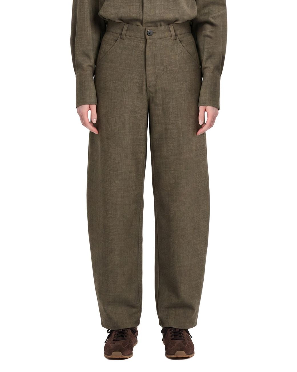 DARKPARK Green High-Waist Wide-Leg Pants