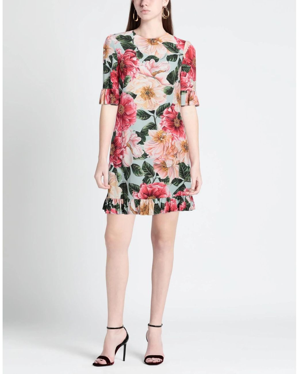 Dolce & Gabbana White Floral Dress