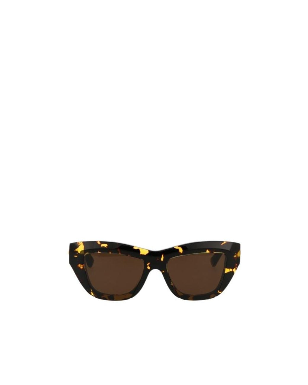 Bottega Veneta Brown Eyewear Rectangle Frame Sunglasses