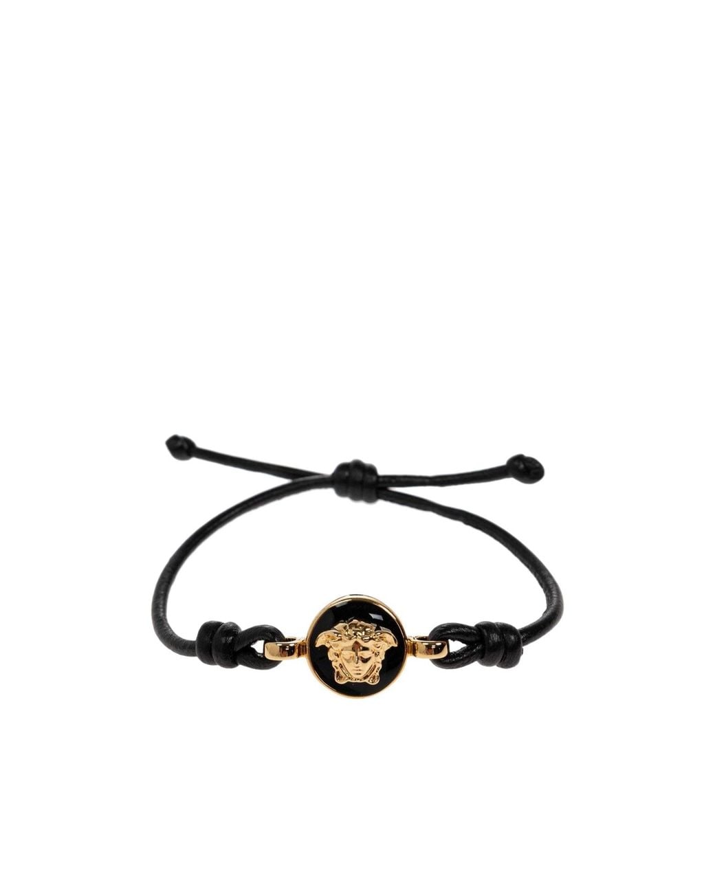 Versace White Medusa Cord Bracelet for men