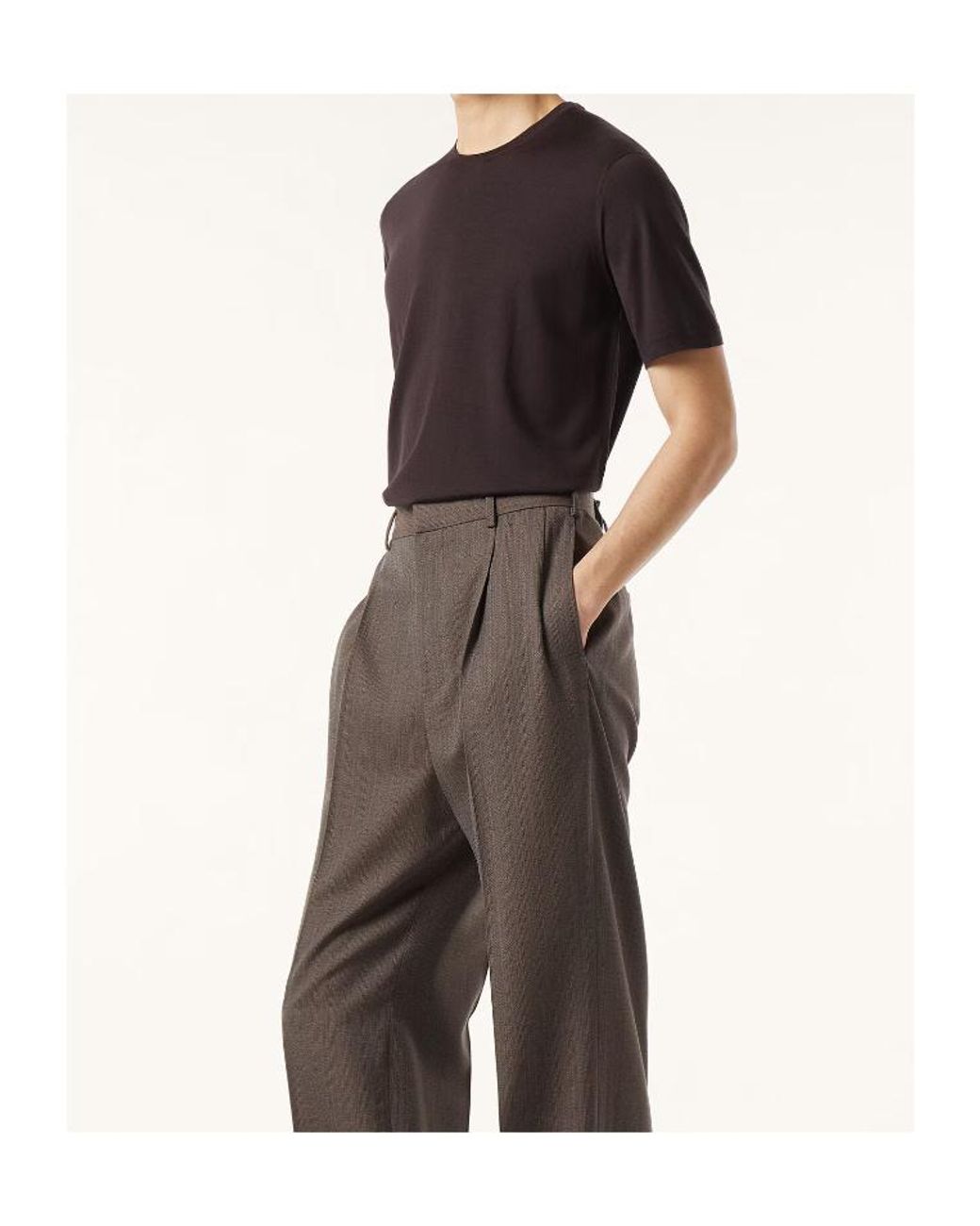 Loro Piana Black Short-Sleeved Crew Neck Crafted for men