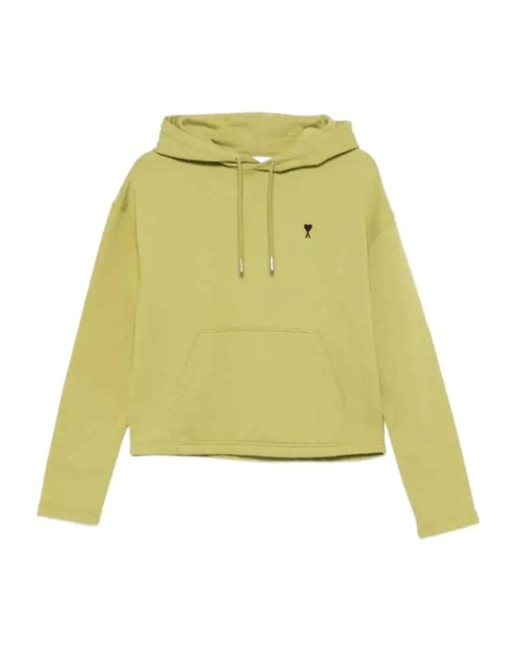 AMI Yellow Embroidered Hoodie