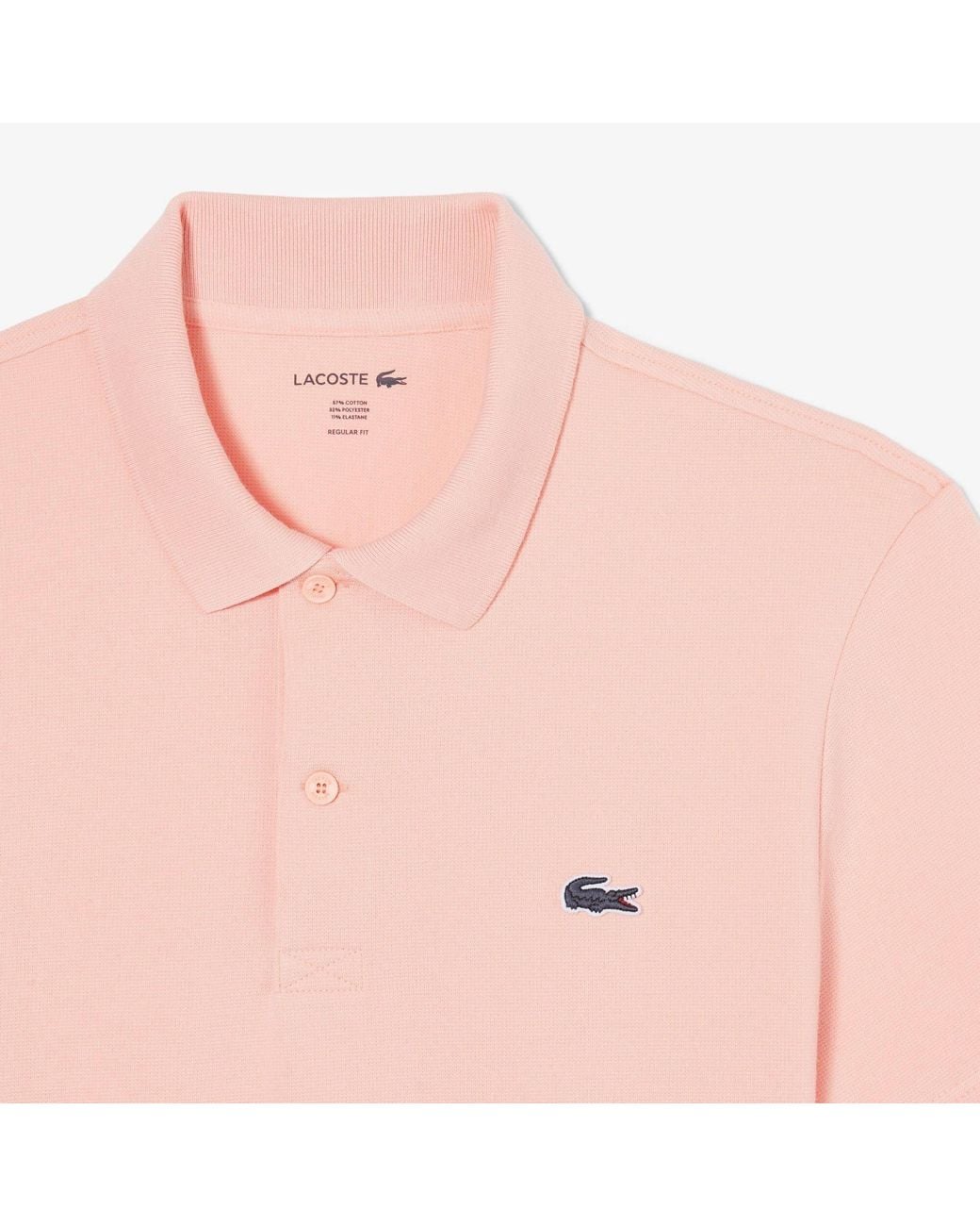 Lacoste Pink Cotton Shortsleeve Polo Shirt for men