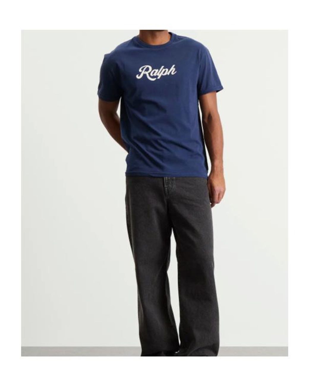 Polo Ralph Lauren Blue Logo Printed Crewneck T-Shirt for men