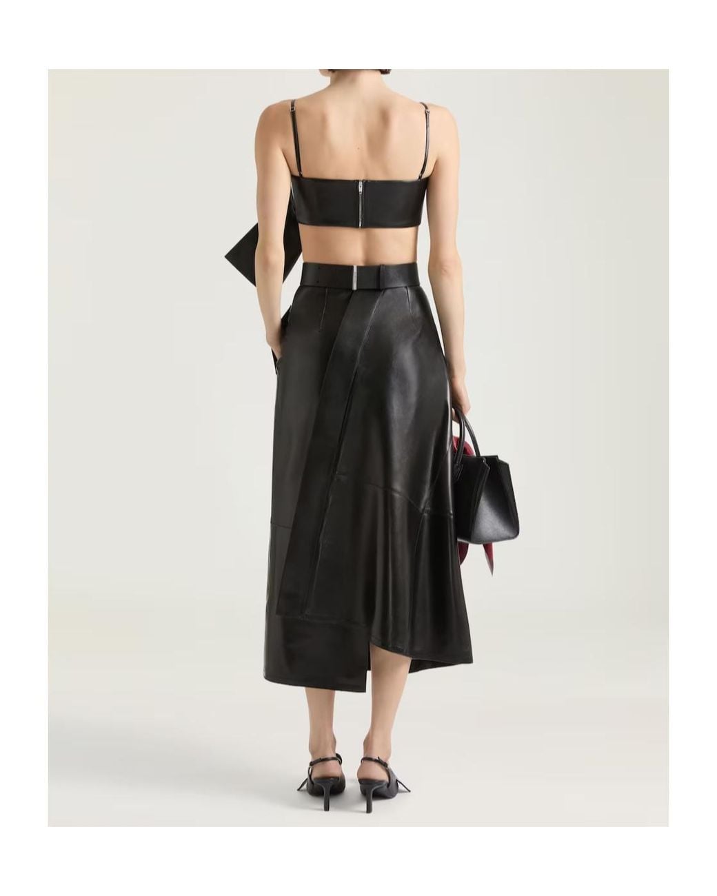 Givenchy Black Midi Asymmetric Skirt