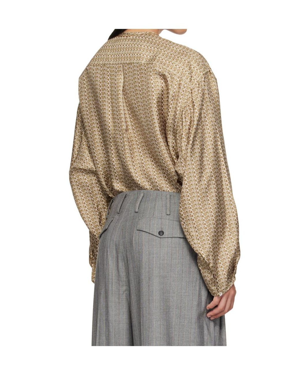 Hed Mayner Gray Printed Shirt for men