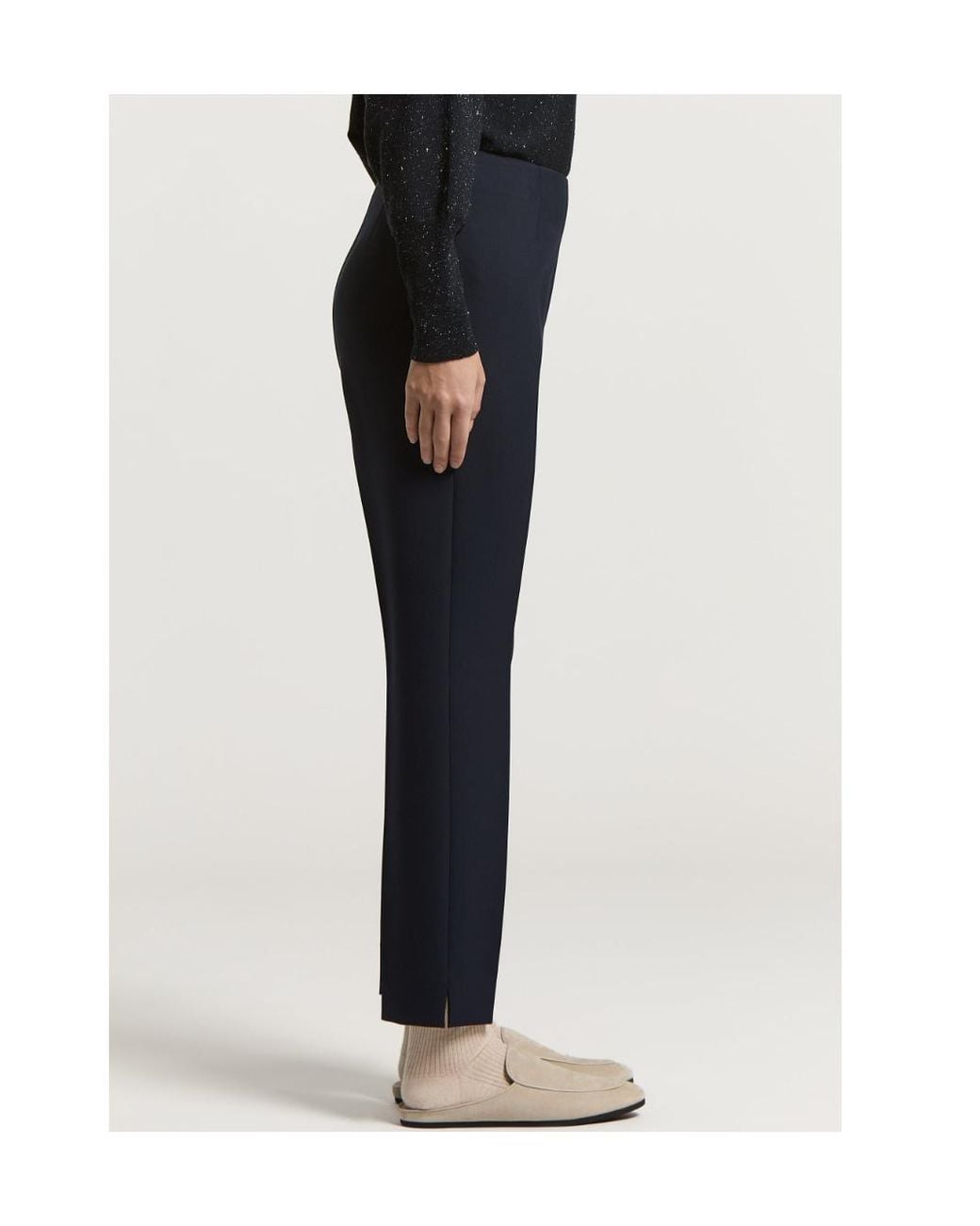 Peserico Black Bistrech Compact Trousers