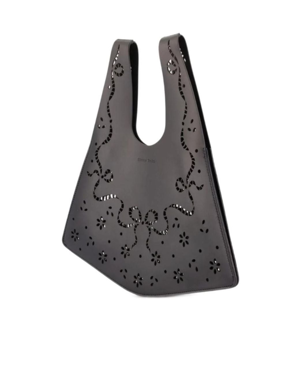 Simone Rocha Black Mini Laser-Cut Tote Bag