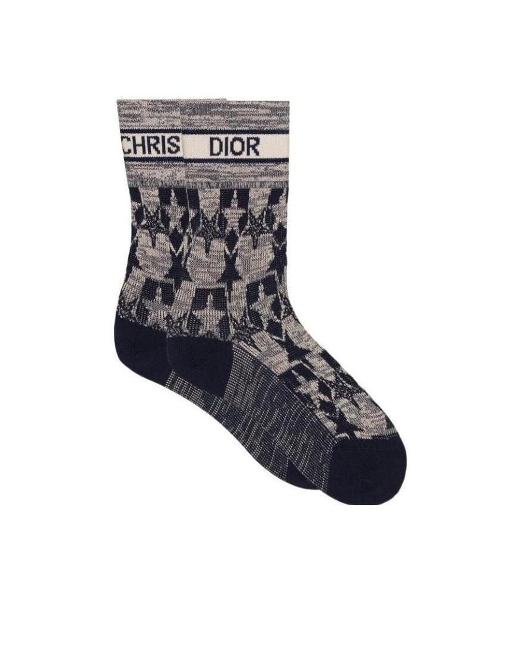 Dior Blue Star Pattern Socks